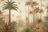Tree printing wallpaper with upward-growing tree design